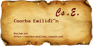 Csorba Emilián névjegykártya